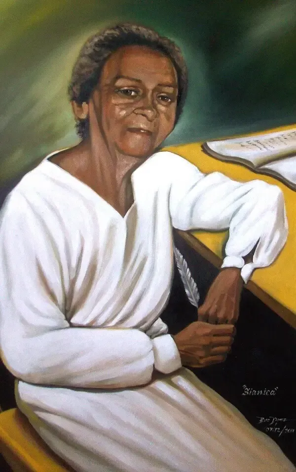 Retrato de Mariana Gonçalves da Luz, patrona da cadeira 01